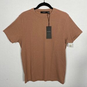 Hedge Ottoman Ribbed T Shirt Men's Rosewood Short Sleeve Tee size Small